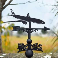 British Airline Aeroplane Weathervane in Black 