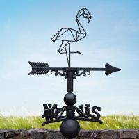 Geometric Flamingo Weathervane 