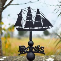 Barque Sailing Ship Weathervane in Situ