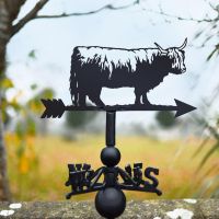 Highland Cow Weathervane in Black 