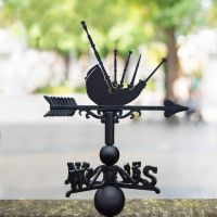 Bagpipes Weathervane in Black 