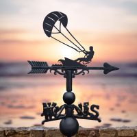 Kite Surfer Weathervane in Black 