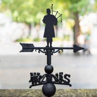 Weathervane with Scottish Bagpiper Design 