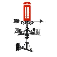 Red Telephone Box Weathervane Created Out of Iron Red Telephone Box Weathervane Created Out of Iron