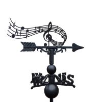 Musical Note Weathervane Created Out of Iron