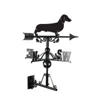 Dachshund Iron Weathervane Finished in Black Dachshund Iron Weathervane Finished in Black