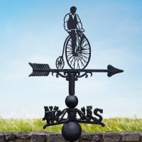 Penny Farthing Weathervane in Black 