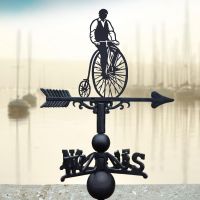 Black Weathervane with Penny Farthing Design