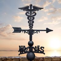Doctors Medical Weathervane in Black Finish  Doctors Medical Weathervane in Black Finish