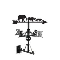 Safari Animals Iron Weathervane Finished in Black