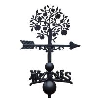Apple Tree Weathervane on White Background