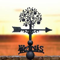 Cast Iron & Steel Apple Tree Weathervane