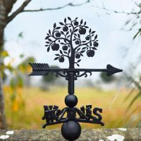 Cast Iron & Steel Apple Tree Weathervane in Situ