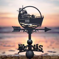 HMS Exeter Weathervane by the Sunset