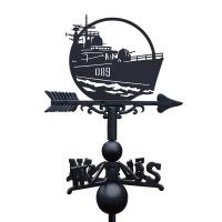 HMS Exeter Weathervane in a Black Finish