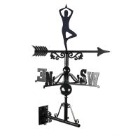 Weathervane with Yoga Tree Pose in Full 