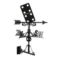Double Four Domino Weathervane Mounted Double Four Domino Weathervane Mounted
