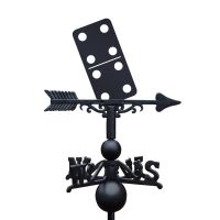 Double Four Domino Weathervane on White Background Double Four Domino Weathervane on White Background