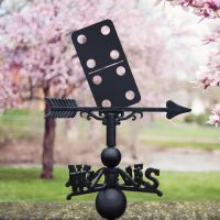 Double Four Domino Steel and Cast Iron Weathervane Double Four Domino Steel and Cast Iron Weathervane