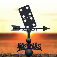 Weathervane with Double Four Domino at Sunset Weathervane with Double Four Domino at Sunset