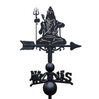 Shiva the Hindu God Weathervane on White Background