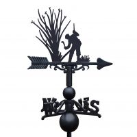 Woodland Coppice with Billhook Weathervane on White Background