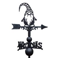 Gonk with Striped Hat Weathervane on White Background