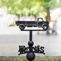 Cast Iron and Steel Weathervane with Bedford O-Type Lorry Motif