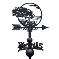 Coastal Tree Weathervane on White Background