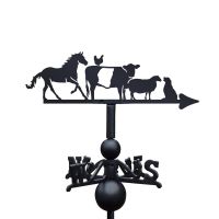Farm Animal Weathervane on White Background