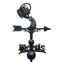Pouring Watering Can Weathervane on White Background