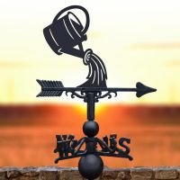 Pouring Watering Can Weathervane at Sunset