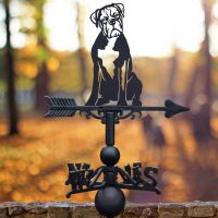 Sitting Boxer Dog Weathervane in Situ Sitting Boxer Dog Weathervane in Situ