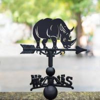 Cast Iron & Steel Rhino Weathervane in Situ Cast Iron & Steel Rhino Weathervane in Situ