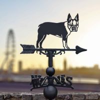 Cast Iron & Steel Weathervane with Boston Terrier Motif