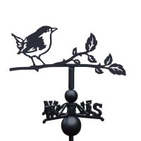 Wren Weathervane on White Background