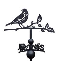 Thrush Weathervane on White Background