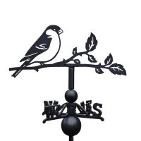 Bullfinch Weathervane on White Background
