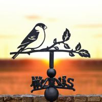 Bullfinch Steel and Cast Iron Weathervane at Sunset