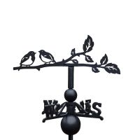 Close-Up of Cast Iron & Steel Pair of Robins Weathervane