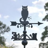 Owl Free Standing Weathervane Created From Iron Owl Free Standing Weathervane Created From Iron