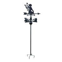 Sitting Fairy Free Standing Weathervane on White Background
