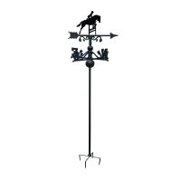 Show Jumping Horse Free Standing Weathervane in Black