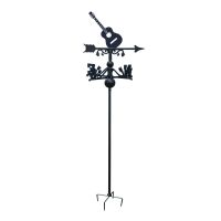 Guitar Free Standing Weathervane on White Background