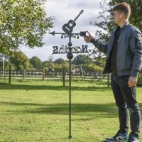 Guitar Free Standing Weathervane to Scale