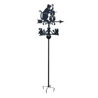 Cat & Fiddle Nursery Rhyme Free Standing Weathervane on White Background