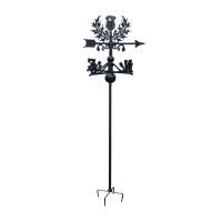 Scottish Thistle Free Standing Weathervane in Black
