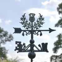 Scottish Thistle Free Standing Weathervane Created From Iron
