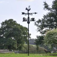 Contemporary Cockerel Free Standing Weathervane in Situ