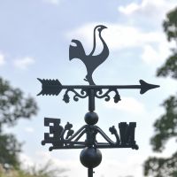 Close-up of the Contemporary Cockerel Topper on the Weathervane